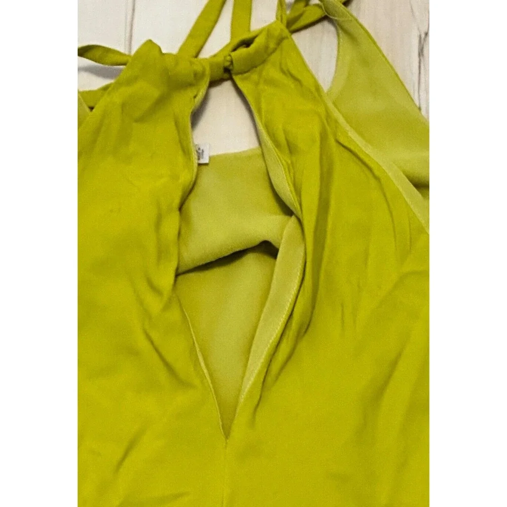 Rachel Rachel Roy Lime Green Halter Neck A Line‎ Dress Size XS
